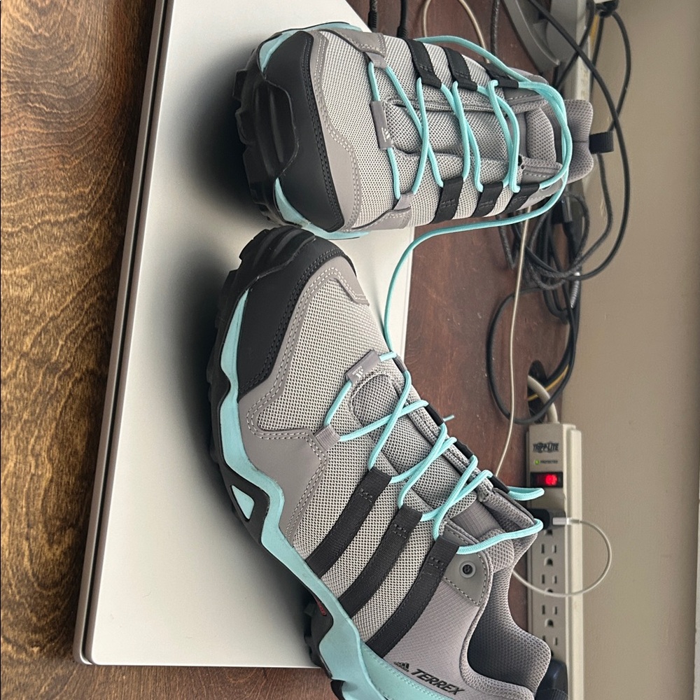 Adidas Women's Terrex Gray and Aqua Athletic Shoes